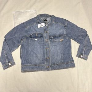 Zyia Faded Indigo Crossroads Denim Jacket (L)